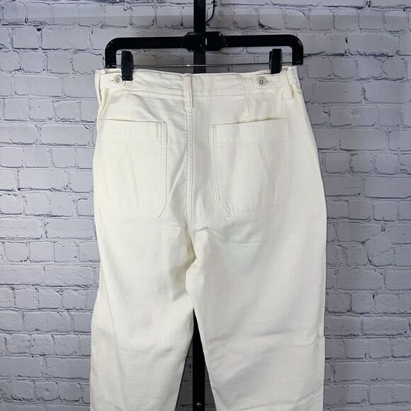 🤍 Madewell Griff Tapered Fatigue Pants | Off-White | Size 26 NWT - Picture 5 of 5